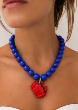 Χειροποίητο Statement Κολιέ με Καβούρι | alevizou jewellery