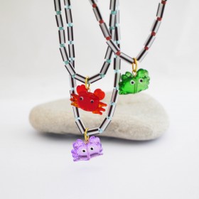 CandyCharms Necklace – Πολύχρωμο Χειροποίητο Κολιέ με καβουράκια | 