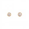 (Thumb 1) ZIRCON CIRCLE EARRINGS SOLID GOLD 14K