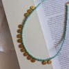 (Thumb 2) Turquoise Coin Necklace – Boho Chic Χειροποίητο Κολιέ