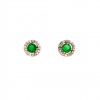 (Thumb 1) WOMENS' GREEN ZIRCON EARRINGS - SOLID GOLD 14K