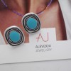 (Thumb 1) Statement Σκουλαρίκια με Τυρκουάζ Λεπτομέρεια | alevizou jewellery