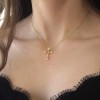 (Thumb 4) WOMEN'S CROSS NECKLACE WITH PEARLS 925