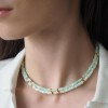 (Thumb 2) MOTHER OF PEARL AND HEMATITE STONE NECKLACE 