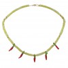(Thumb 1) WOMEN'S NECKLACE WITH GREEN BEADS AND MURANO PEPPERS