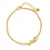 (Thumb 1) GIRL'S SILVER BRACELET 925 WITH GOLD CROSS