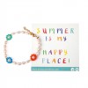 (Thumb 1) BRACELET WITH PEARLS AND MULTICOLORED FLOWERS