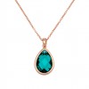 (Thumb 1) WOMEN'S NECKLACE WITH EMERALD CRYSTAL 925