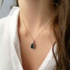 (Thumb 2) WOMEN'S NECKLACE WITH EMERALD CRYSTAL 925