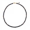 (Thumb 1) A NECKLACE WITH BLACK SEMI-PRECIOUS STONES AND HEMATITE