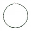 (Thumb 1) COLLAR WITH GREEN SEMI-PRECIOUS STONES AND HEMATITE