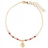 (Thumb 1) CHILDREN'S BRACELET WITH BEADS AND PENDANT HEART Κ14