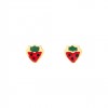 (Thumb 1) GIRLS STRAWBERRY EARRINGS SOLID GOLD 14K