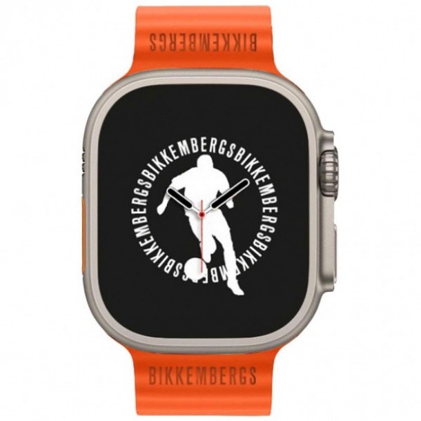 (Preview 1) UNISEX ΡΟΛΟΙ BIKKEMBERG Big Smartwatch Orange Silicone Strap