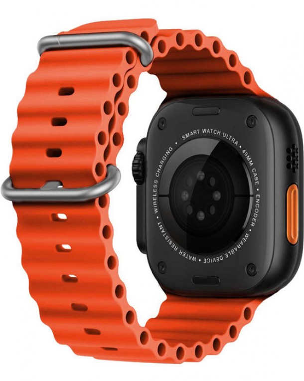 (Preview 3) UNISEX ΡΟΛΟΙ BIKKEMBERG Big Smartwatch Orange Silicone Strap