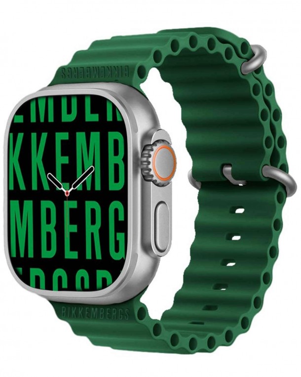 (Preview 2) UNISEX ΡΟΛΟΙ BIKKEMBERG Big Smartwatch green Silicone Strap