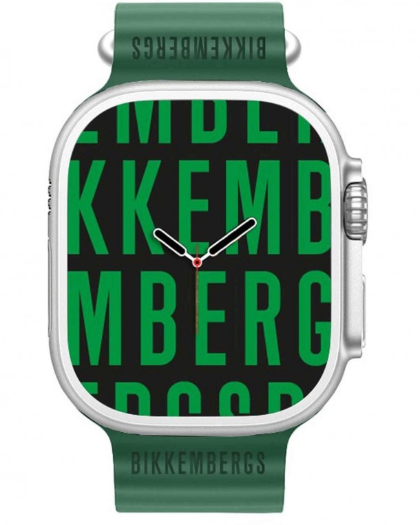 (Preview 1) UNISEX ΡΟΛΟΙ BIKKEMBERG Big Smartwatch green Silicone Strap