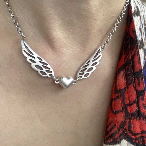 (Preview 2) Angel Stainless Steel Κολιέ