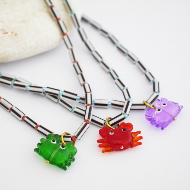 (Preview 4) CandyCharms Necklace – Πολύχρωμο Χειροποίητο Κολιέ με καβουράκια | 