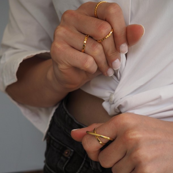 (Preview 2) SILVER RING 925 STARS ALL OVER