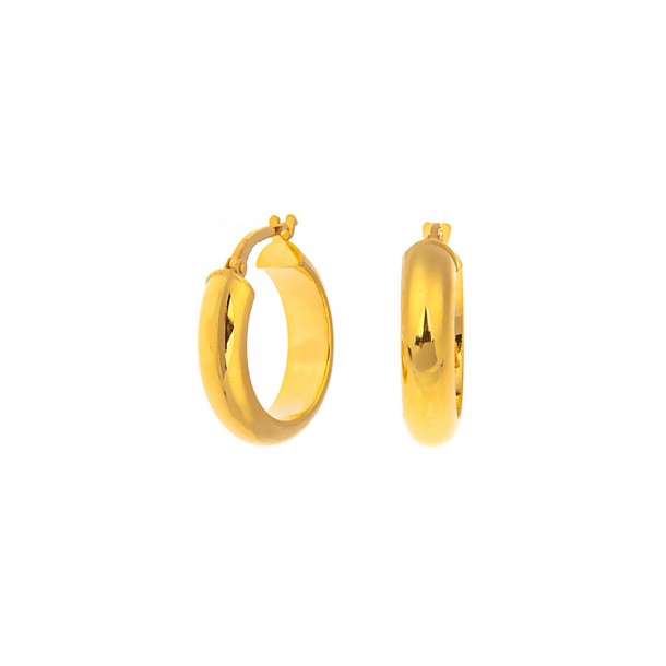 (Preview 1) GOLD PLATED HOOP EARRINGS 925
