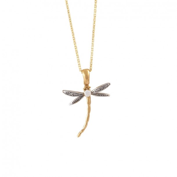(Preview 1) DRAGONFLY NECKLACE, SILVER 925