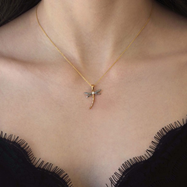 (Preview 2) DRAGONFLY NECKLACE, SILVER 925