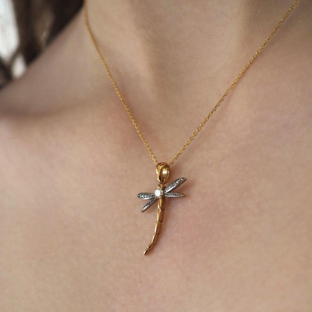 (Preview 3) DRAGONFLY NECKLACE, SILVER 925