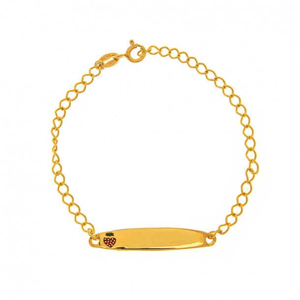 (Preview 1) KID'S SILVER ID BRACELET 925 WITH STRAWBERRY