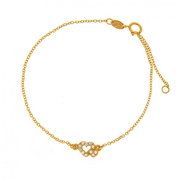 (Preview 1) GIRL'S GOLD HEART BRACELET K14