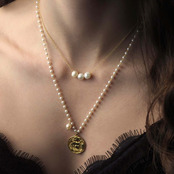(Preview 3) GOLD PLATED 925 NECKLACE WITH PEARLS