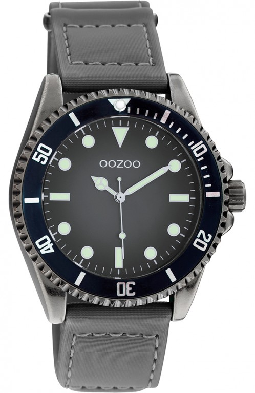 (Preview 1) OOZOO C11011Timepieces Grey Fabric Strap 