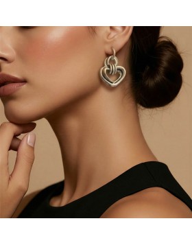 Silver Hearts – Ασημί minimal σκουλαρίκια καρδιές | AleVizou Jewellery