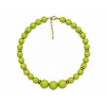 Green Statement Necklace με Χάντρες