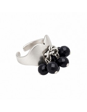 BOHO SILVER HEART  RING.