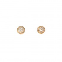 WOMENS' ZIRCON EARRINGS - SOLID GOLD 14K