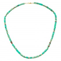 WOMEN'S GREEN BEADS NECKLACE 925