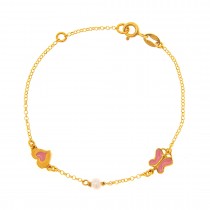 GIRL'S BRACELET 925 WITH PINK DESINGS