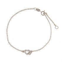 GIRL'S WHITE GOLD BRACELET K14 WITH WHITE ZIRCON