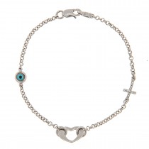GIRL'S WHITE GOLD BRACELET K14