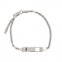 WHITE GOLD ID BRACELET K14 FOR KIDS