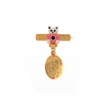 GOLD AMULET 9K FOR GIRL WITH RELIGIOUS ICON