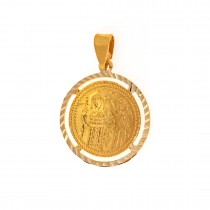 CHRISTIAN DOUBLE-SIDED PENDANT K14