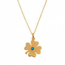 GOLD PLATED CLOVER NECKLACE 925