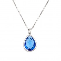 WOMEN'S NECKLACE WITH BLUE CRYSTAL 925