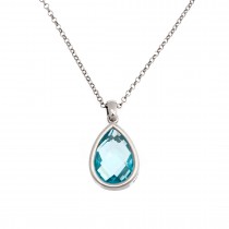 WOMEN'S NECKLACE WITH BLUE CRYSTAL 925