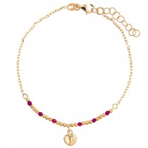 CHILDREN'S BRACELET WITH BEADS AND PENDANT HEART Κ14