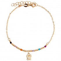 CHILDREN'S BRACELET WITH BEADS AND PENDANT BUTTERFLY Κ14