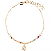 CHILDREN'S BRACELET WITH BEADS AND STAR PENDANT K14