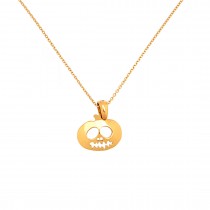SILVER NECKLACE WITH GHOST PUMPKIN 925